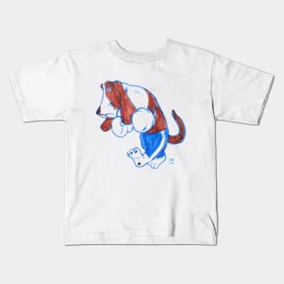 Boxing Basset Hound Kids T-Shirt